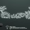 Modern Neon Lighting Combination With Animal Abstract Figure Illustrations LED Light For Wall Decor