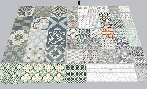 Modern ceramic tile combination decoration materials indoor paving tile floor tile wall tile 3d model