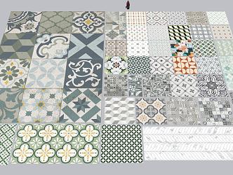 Modern ceramic tile combination decoration materials indoor paving tile floor tile wall tile 3d model