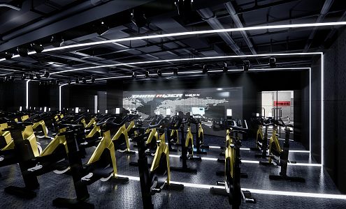 Modern Gym Spinning 3d model