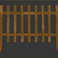 Natural Wooden Fence Enhancing Scenic Outdoor Landscape with Calm Garden Atmosphere and Lush Green Plants