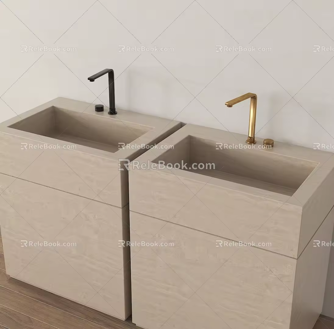 Modern sink faucet 3d model