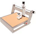 Industrial CNC Router Machine With Precision Worktable And Metal Frame For Wood Processing 3d model