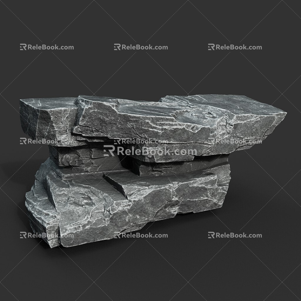 Rock Obsidian Stone Stone Block Natural Landscape 3d model