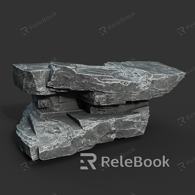 Rock Obsidian Stone Stone Block Natural Landscape model