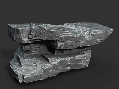 Natural Stacked Stone Structure With Rough Surface And Textured Organic Design 3d model