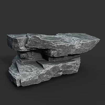 Natural Stacked Stone Structure With Rough Surface And Textured Organic Design 3d model