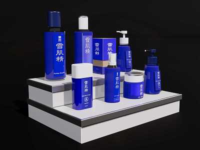 Cosmetics Booth Snow Muscle Essence Booth Test Makeup Table 3d model