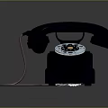 Vintage Rotary Dial Telephone Classic Electronic Appliance With Retro Black Design