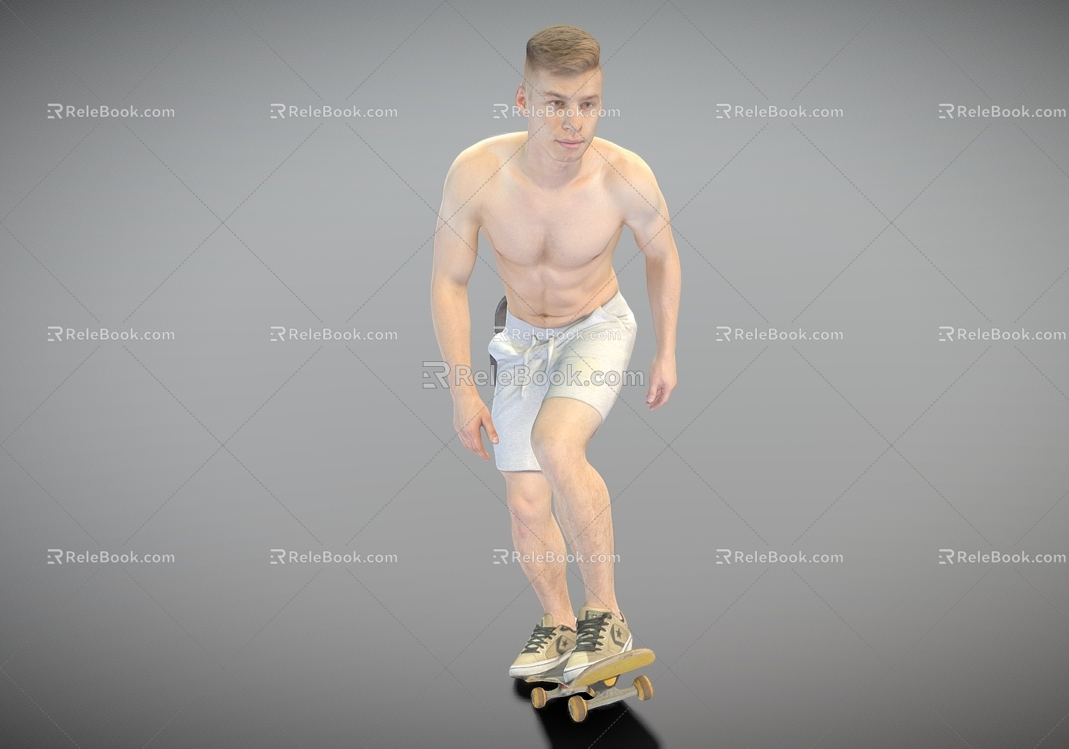 Sport Men Skateboard Shorts Men 3d model