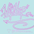 Neon Lamp Combination With Hip Hop Text Bold Pink Neon Tube On Dark Green Background For Decor