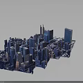 Detailed 3D City Model Showcasing Urban Building Complex And Skyscraper Architecture