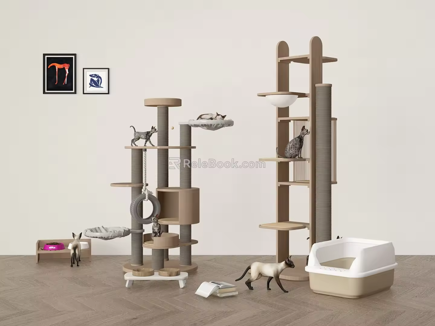 Modern Cat Climbing Rack Cat Rack Cat Nest Cat Kits Cat 3d model