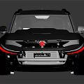 Aggressive Black SUV With Sporty Design Modified Body Red Accents And Large Alloy Wheels