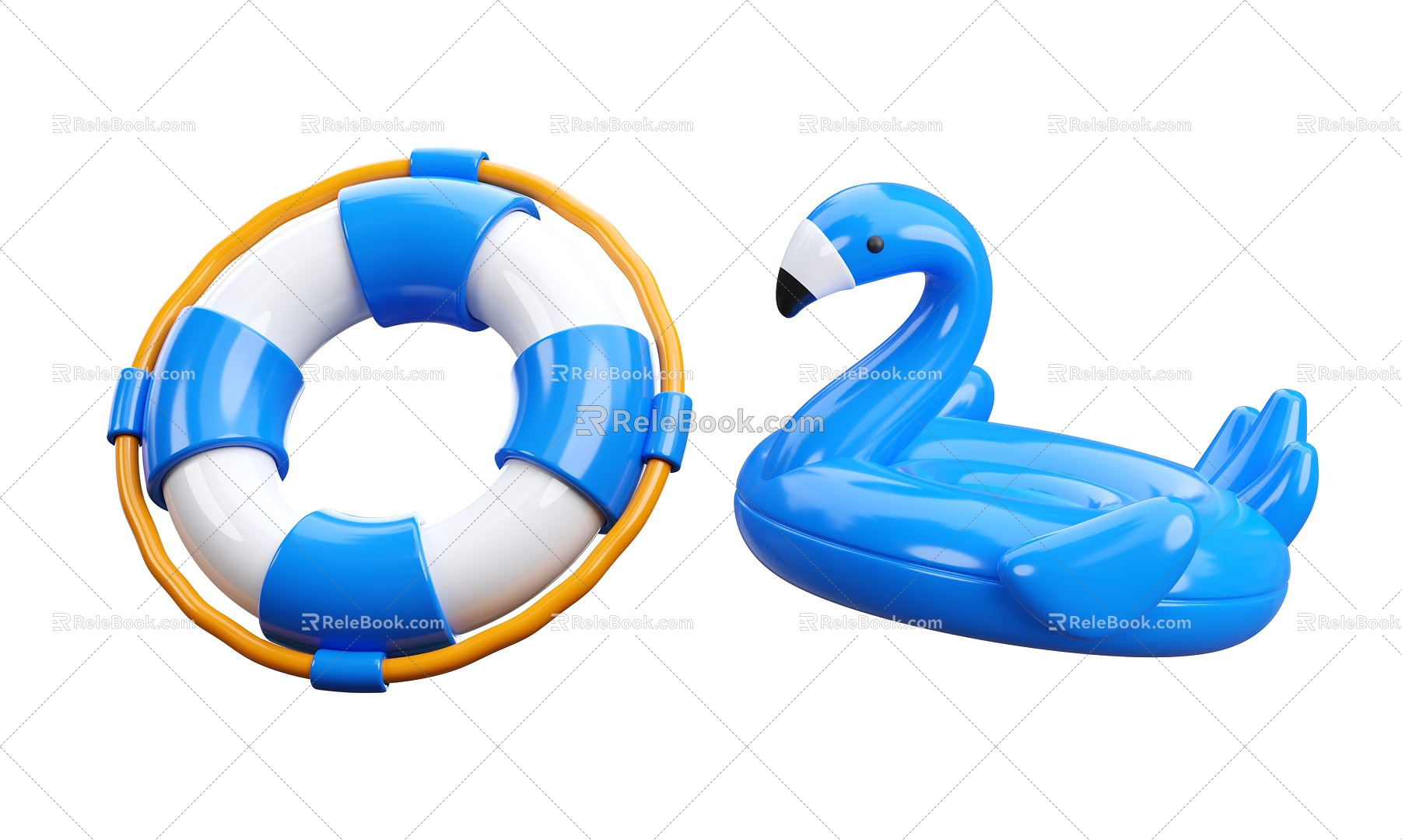 modern swimming ring lifebuoy cartoon swimming ring cartoon swimming ring swimming equipment 3d model