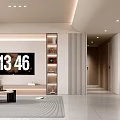 Modern Dining and Living Room Interior Design With Sofa Coffee Table And Dining Chairs