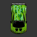 Lime Green Camouflage Racing Car With Petrobras Logo Rear Spoiler And Number 78