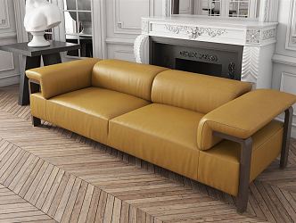 modern double sofa 3d model