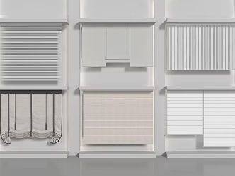 modern venetian blinds curtain 3d model