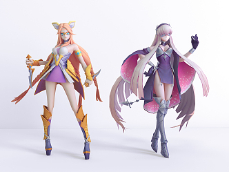 Modern Game Characters Anime Characters 3d model