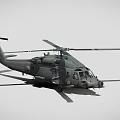 Military Dark Green Helicopter With Main Rotor Tail Rotor And Fuselage Structure