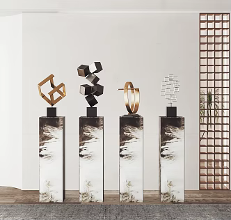 Modern Sculpture Decorations Ornaments Sales Office Ornaments 3d model