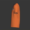 Orange Polo Shirt With Gray Collar And Reflective Stripe For Workwear Design