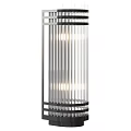 Modern Wall Light With Vertical Glass Strips And Metal Frame For Interior Lighting
