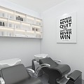 Beauty Salon Barber Shop 3d model