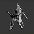 Mecha Robot Character With Mechanical Wings Armor And Weapon In Dynamic Pose 3d model
