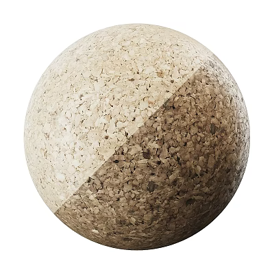 Two Tone Cork Sphere Component Made From Natural Material For Construction Design 3d model