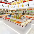 Bright Modern Specialty Store Interior With Product Shelves And Front Counter