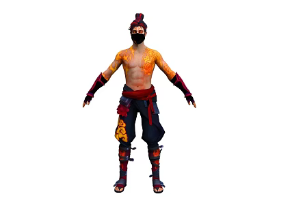 Ninja Samurai Game Figure Man Xianxia Figure Ancient Figure Warrior Chivalrous Warrior Figure Role 3d model