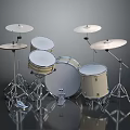 Professional Acoustic Drum Set With Bass Snare Tom Drums And Cymbal Stands