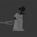 Military Weapon System With Telescopic Sight And Radar Device On Metal Base