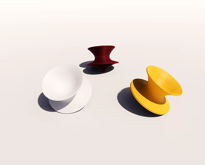 Modern single chair gyro chair shape chair 3d model