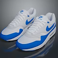 Classic Nike Blue And White Air Max Sneakers With Cushioning For Everyday Wear