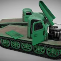 Green Tracked Truck Models With Detailed Vintage Design And Collectible Features