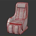 TOSRIA Massage Chair with Comfortable Design Orange White Color and Leg Massage Function
