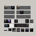 Switch socket hotel switch hotel switch guest room switch intelligent switch conjoined switch socket 3d model