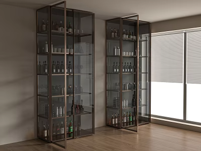 Modern Wine Cabinet 3d model