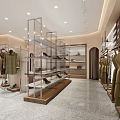 Stylish Clothing Store Interior With Mannequins Display Racks And Elegant Lighting