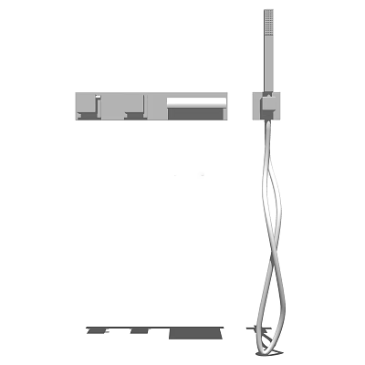 Modern Stainless Steel Kitchen Faucet With Long Curved Spout And Single Handle Design 3d model