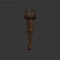 3D Model of Mechanical Weapon With Metallic Texture and Gear Details