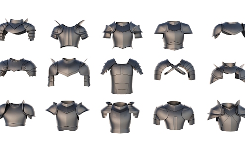 Armor coat material combination 3d model