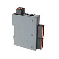 Gray Industrial Control Modules With Orange Interface Slots And Modular Design 3d model