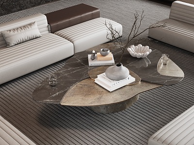 Modern Coffee Table Marble Coffee Table Alien Coffee Table 3d model