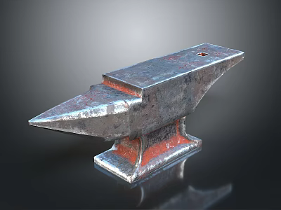 Heavy Duty Metal Blacksmith Anvil With Solid Base For Workshop Forging 3d model