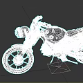 Vintage Retro Motorcycle With Rusty Metal Body Leather Seat And Classic Headlight Design