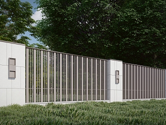 Modern Fence Wall Landscape Wall 3d model